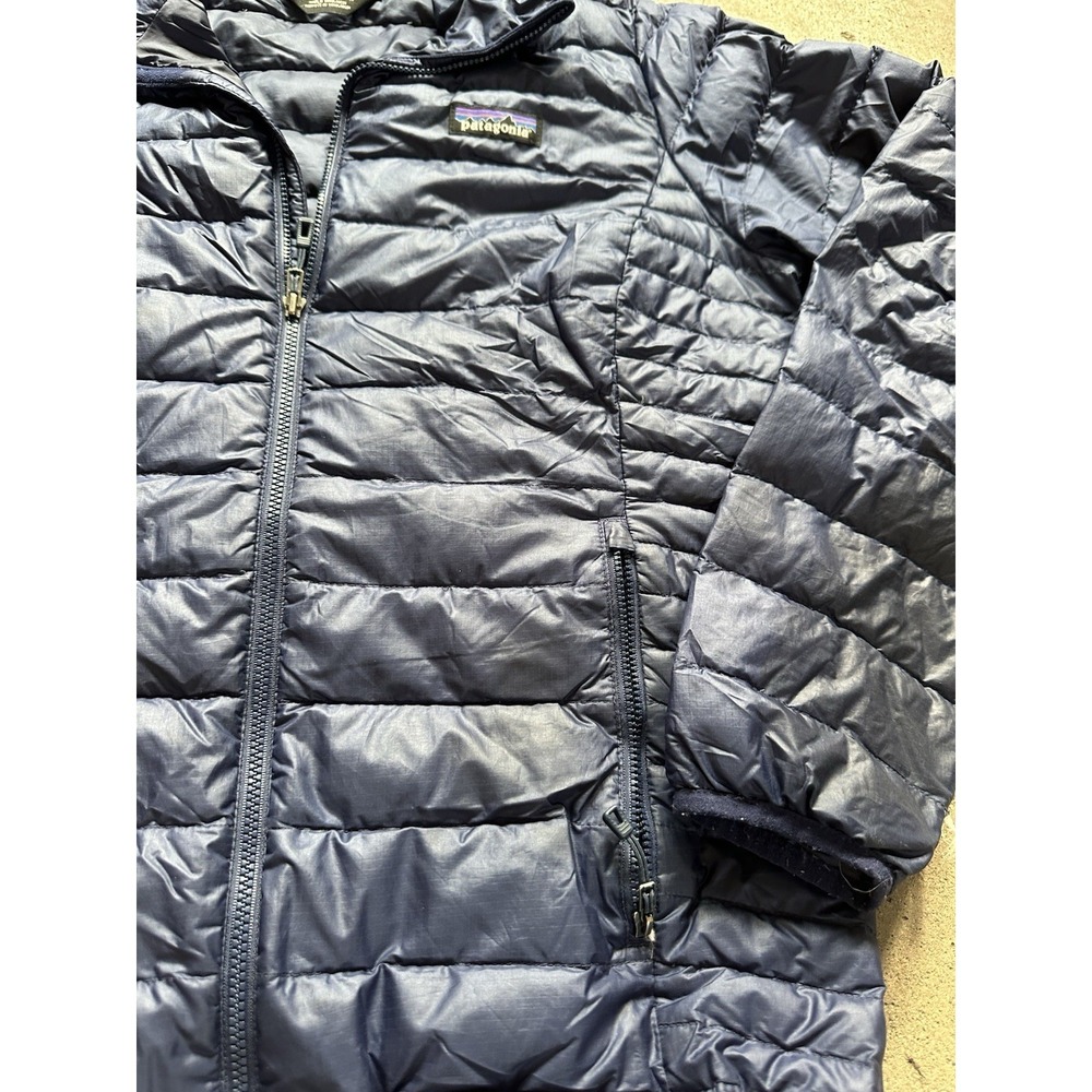 Patagonia Goose Down Puffer Jacket Womens M Full Zip Navy Blue Outdoor Sty84683 - Picture 2 of 9